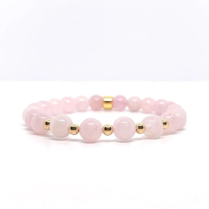 Rose Quartz Gemstone Bracelet 8mm