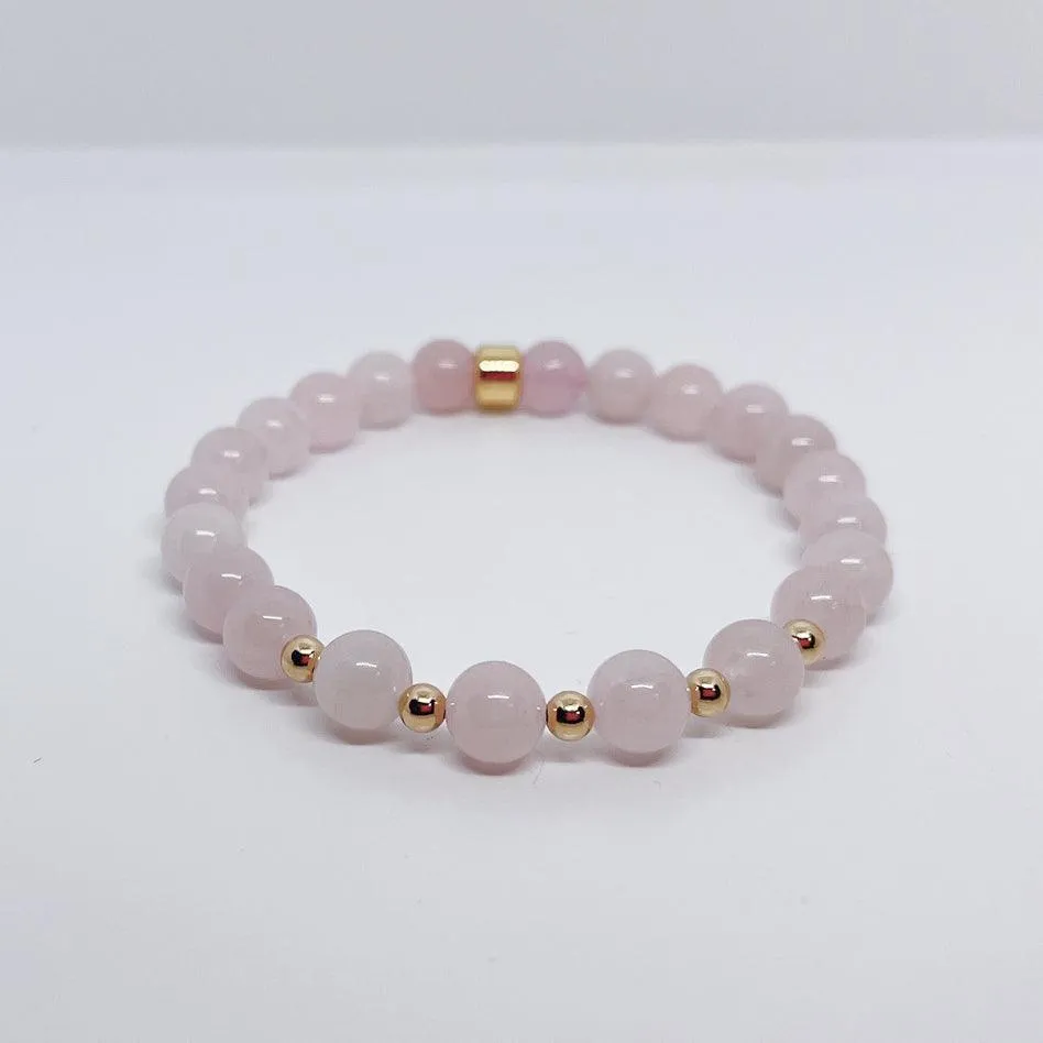 Rose Quartz Gemstone Bracelet 8mm