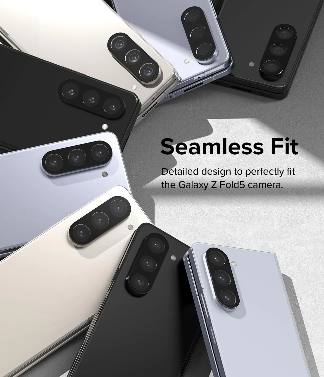 Samsung Galaxy Z Fold 5 Lens Protectors | Camera Styling Aluminium Frame Tough Protective Cover Sticker -2 Pack |