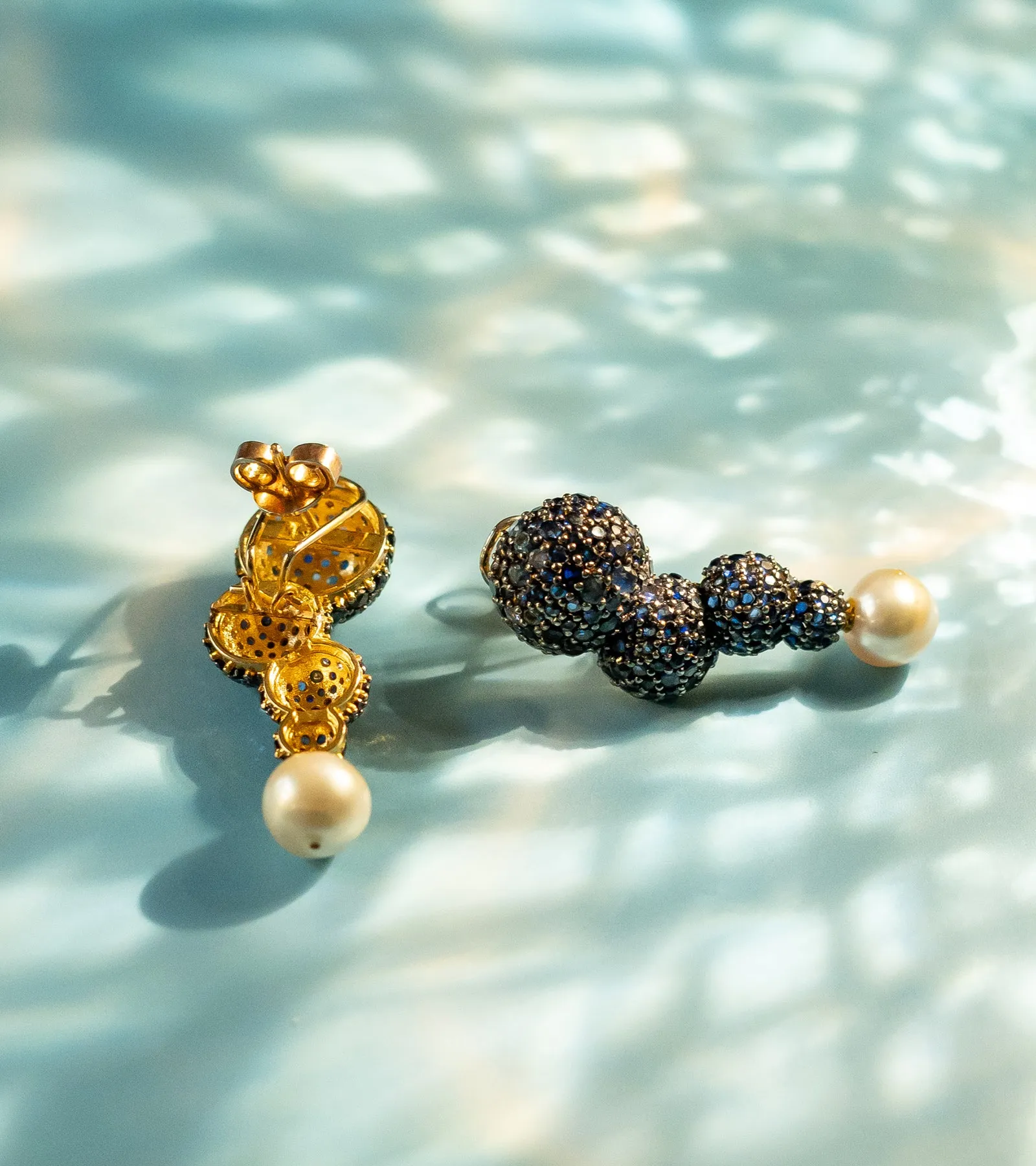 Sapphire Caterpillar | Earrings