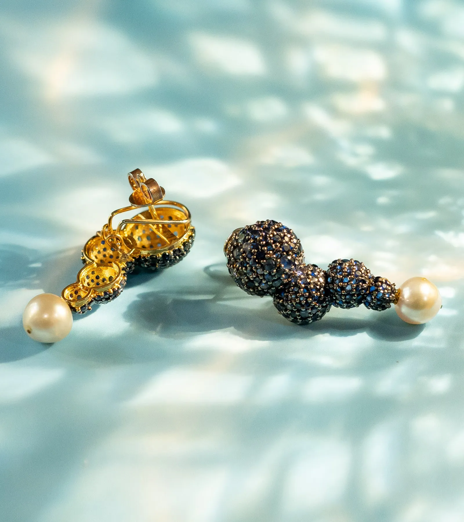 Sapphire Caterpillar | Earrings