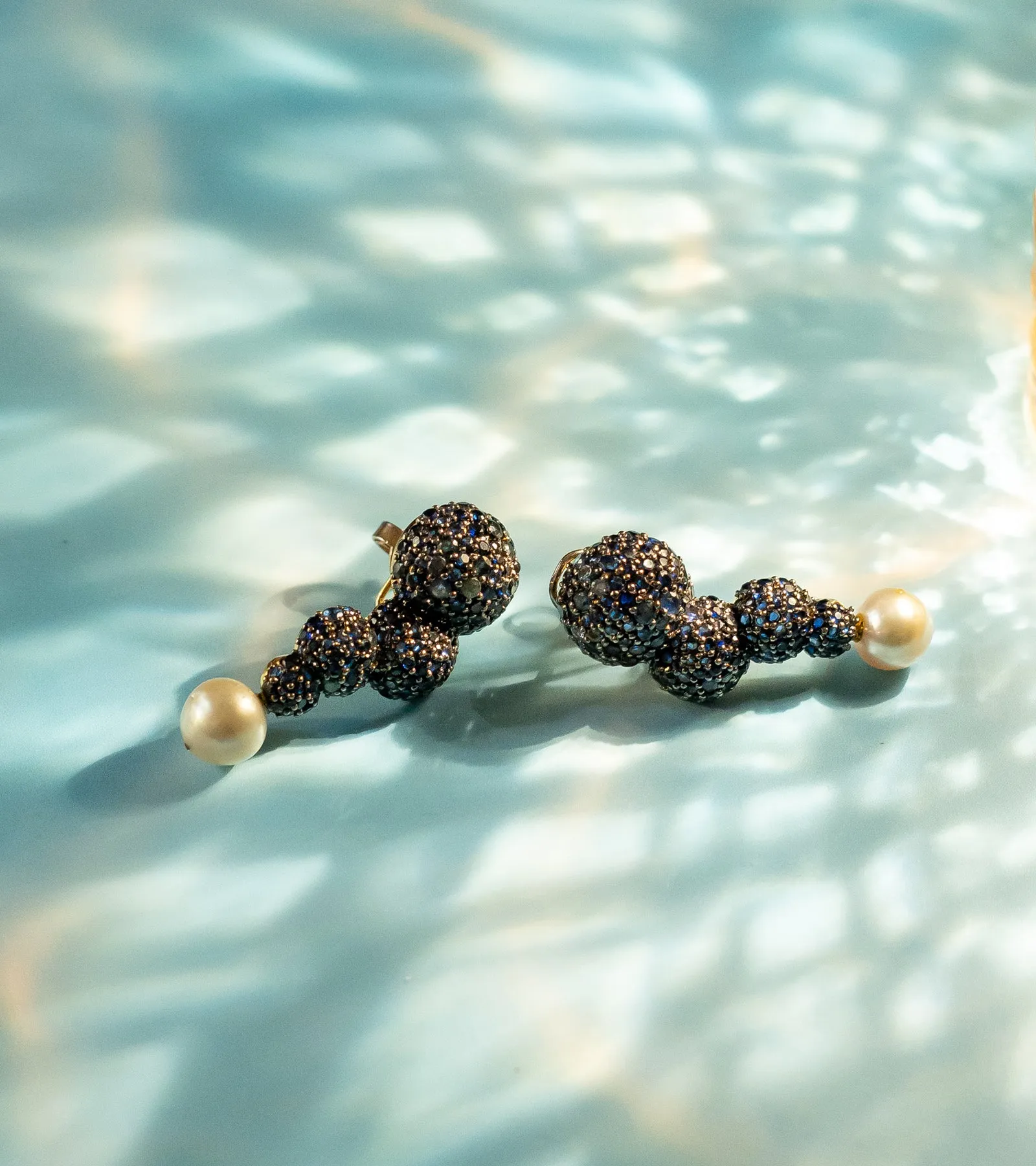 Sapphire Caterpillar | Earrings