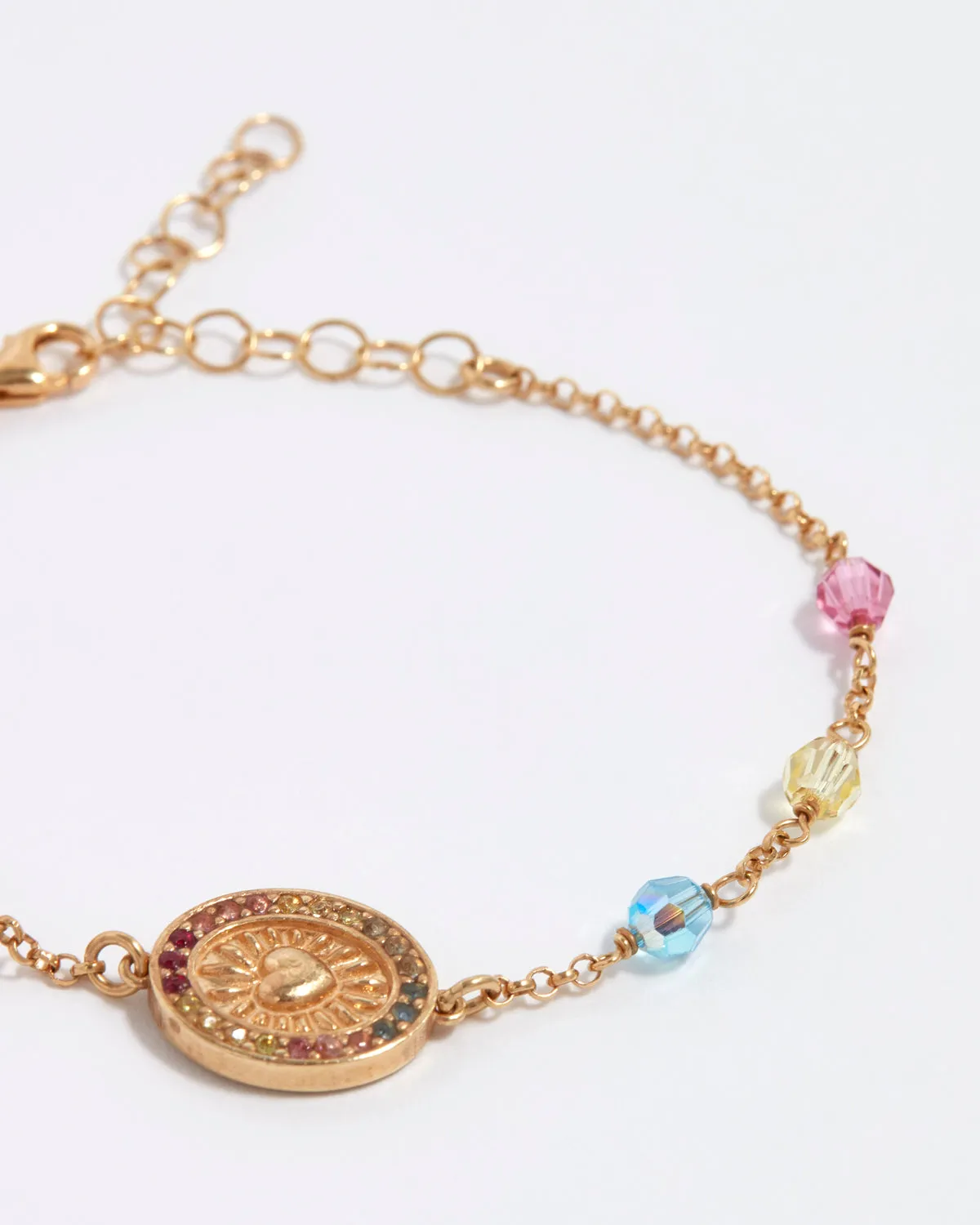 Solid Gold Rainbow Dolce Vita Bracelet, 9k
