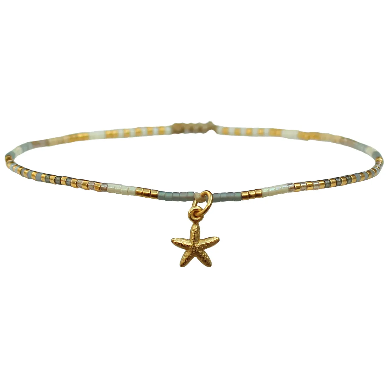STAR FISH ANKLET BRACELET IN GOLD TONES