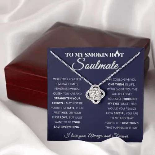 To My Smokin Hot Soulmate Necklace - Wife Gifts From Husband To My Wife Necklace, Girlfriend Gifts
