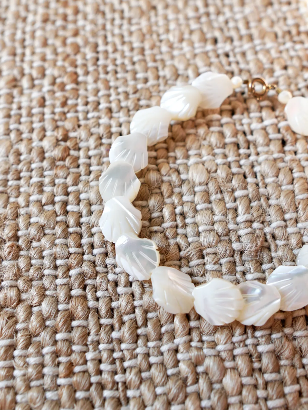 Vintage Carved Shell Mother Of Pearl Bracelet