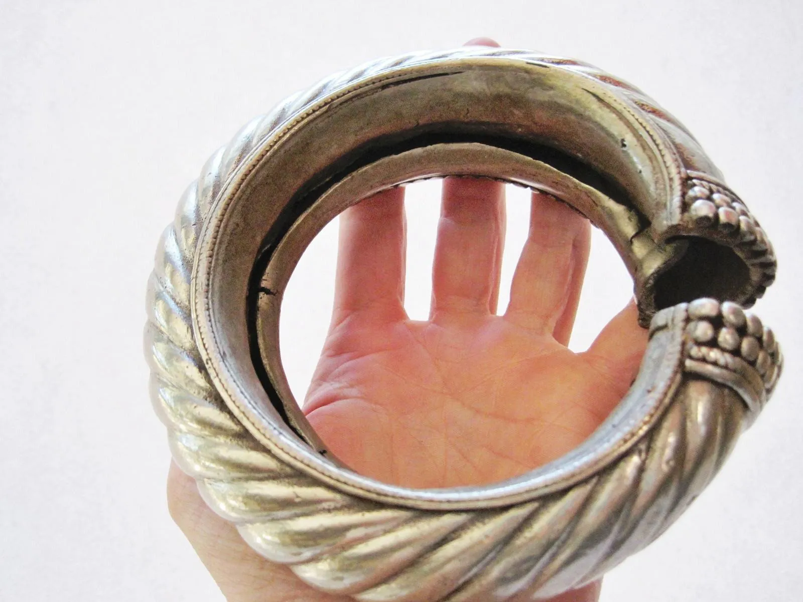 Vintage Rigid Ethnic Anklet from Madhya Pradesh in India