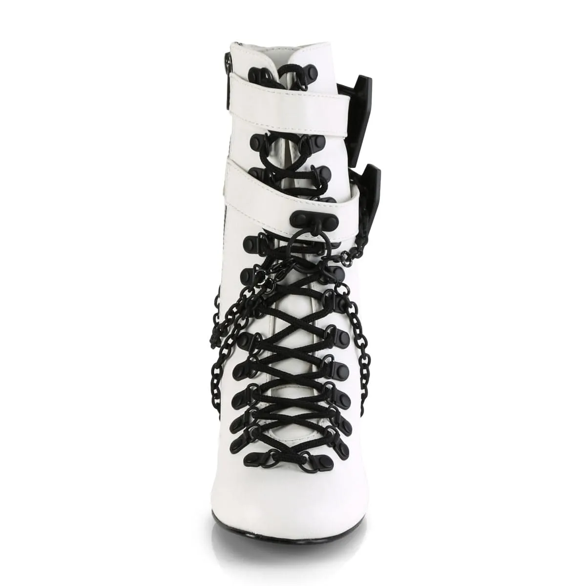 VIVIKA-128 White Vegan Leather